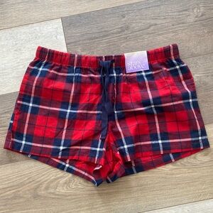 STARS ABOVE COZY PLAID FLANNEL SHORTS